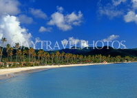ANTIGUA, Jolly Beach, coast and hills, view from sea, ANT702JPL