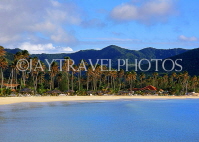 ANTIGUA, Jolly Beach, coast and hills, view from sea, ANT703JPL