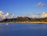 ANTIGUA, Jolly Beach, coastal and hills, view from sea, ANT706JPL