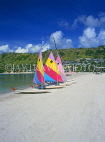 ANTIGUA, Mamora Bay, Beach and sunfish sailboats, St James Club beach, ANT676JPL