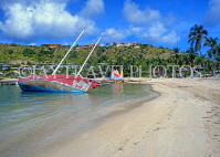 ANTIGUA, Mamora Bay, beach and sunken boat, ANT679JPL