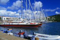 ANTIGUA, Nelson's Dockyard, waterfront and moored yachts, ANT835JPL