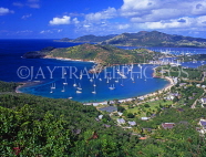 ANTIGUA, Nelson's Dockyard and English Harbour, view from Shirley Heights, ANT625JPL