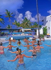 ANTIGUA, holidaymakers enjoying keep fit lessons in pool, ANT662JPL