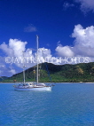 ANTIGUA, island view and sailboat, view from sea, ANT695JPL
