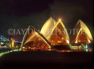AUSTRALIA, New South Wales, SYDNEY, Sydney Opera House, night view, AUS178JPL