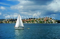 AUSTRALIA, New South Wales, SYDNEY, Watson Bay, and sailboat, AUS675JPL