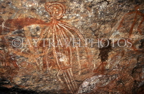 AUSTRALIA, Northern Territory, Kakadu National Park, Nourlangie Rock, Aboriginal Rock Art, AUS560JPL