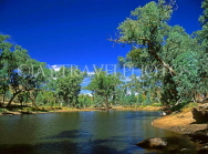 AUSTRALIA, Northern Territory, West MacDonald Nat Park, Ormiston Gorge, waterhole, Red Gum Trees, AUS291JPL