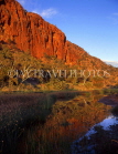 AUSTRALIA, Northern Territory, West MacDonnell Nat Park, GLEN HELEN GORGE and Finke River reflection, AUS273JPL
