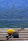 AUSTRALIA, Queensland, GOLD COAST (Surfers Paradise), fishing rod on boat pier, AUS1109JPL