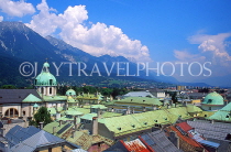 AUSTRIA, Innsbruck, city and mountains view, from City Tower, AST498JPL