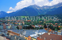 AUSTRIA, Innsbruck, city and mountains view, from City Tower, AST499JPL