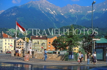 AUSTRIA, Innsbruck, city centre and mountains view, AST107JPL