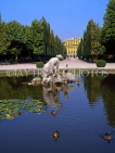 Austria, VIENNA, Schonbrunn Palace and gardens, pond with stone figure, VIE259JPL