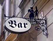 Austria, VIENNA, wrought iron Bar sign, VIE243JPL