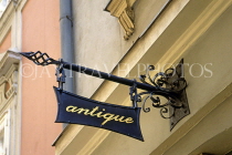 Austria, VIENNA, wrought iron antique shop sign, VIE410JPL