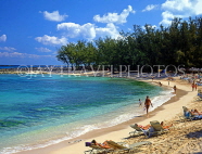 BAHAMAS, Paradise Island, beach and sunbathers, BAH360JPL
