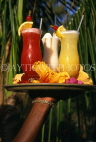 BAHAMAS, Paradise Island, cocktails on tray, BAH101JPL