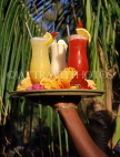 BAHAMAS, Paradise Island, cocktails on tray, BAH500JPL