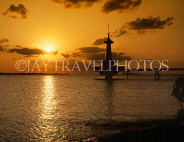 BAHAMAS, Paradise Island, old Coral World Underwater Observatory, sunset, BAH411JPL