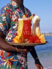 BAHAMAS, Paradise Island, waiter with cocktails on tray, BAH493JPL