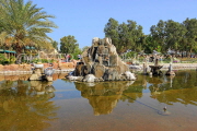 BAHRAIN, Al Areen Wildlife Park, landscaped gardens and ponds, BHR1582JPL