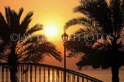 BAHRAIN, Al Jasra, house poolside bridge and sunset, BHR600JPL