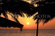 BAHRAIN, Al Jasra, sunset, view from seafront house terrace, BHR1525JPL