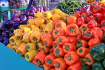 BAHRAIN, Budaiya, Farmers' Market, colourful peppers, BHR1784JPL