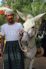 BAHRAIN, Budaiya, Farmers' Market, man with donkey, BHR2092JPL
