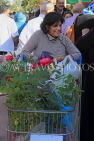 BAHRAIN, Budaiya, Farmers' Market, shopper with roses in trolly, BHR1152JPL