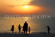 BAHRAIN, Budaiya, beach, sunset, people paddling, BHR1433JPL