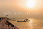 BAHRAIN, Budaiya, seafront, 59th Avenue breakwater, harbour and boats, BHR1414JPL