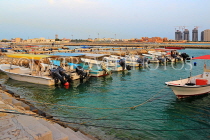 BAHRAIN, Budaiya, seafront, 59th Avenue breakwater, harbour and boats, BHR2097JPL