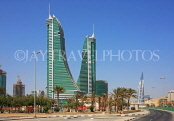 BAHRAIN, Manama, Bahrain Financial Harbour towers, World Trade Centre (right), BHR350JPL