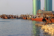 BAHRAIN, Manama, Financial Harbour area, traditional fishing boats (dhows), BHR738JPL