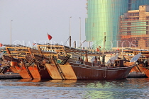 BAHRAIN, Manama, Financial Harbour area, traditional fishing boats (dhows), BHR741JPL