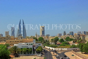BAHRAIN, Manama, city view, and Bahrain World Trade Centre towers, BHR958JPL