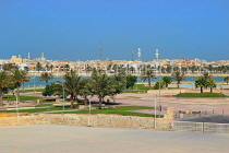 BAHRAIN, Muharraq, Arad Fort, view towards Manama, BHR553JPL