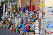 BAHRAIN, Muharraq, Souk (souq), shop front goods, BHR846JPL
