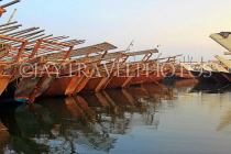 BAHRAIN, Sitra, Sitra Fisherman Port, moored Dhows, BHR2411JPL