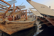 BAHRAIN, Sitra, Sitra Fisherman Port, moored Dhows, BHR2412JPL