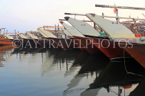 BAHRAIN, Sitra, Sitra Fisherman Port, moored Dhows, BHR2413JPL