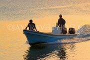 BAHRAIN, coast by Al Jasra, fishing boat at sea, dusk, BHR1400JPL