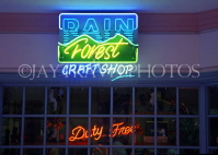 BARBADOS, Bridgetown, Duty Free shop, neon sign, BAR220JPL