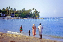 BARBADOS, West Coast, Barbadians by the beach, BAR133JPL