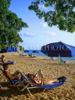 BARBADOS, West Coast, Sandy Lane Bay beach and sunbathers, BAR462JPL