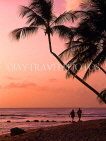 BARBADOS, West Coast, beach and couple walking, dusk, BAR523JPL