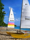 BARBADOS, West Coast, sailboats on beach, BAR487JPL